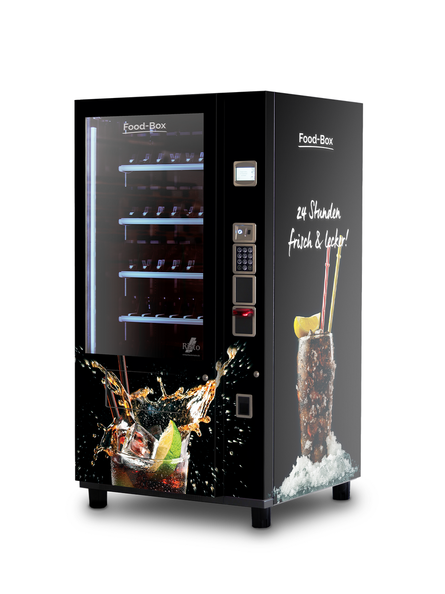Verkaufsautomat mit Cocktail- und Eisabbildungen
