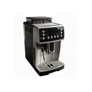 Kaffeeautomat mit neutralem Design und Bedienfeld      