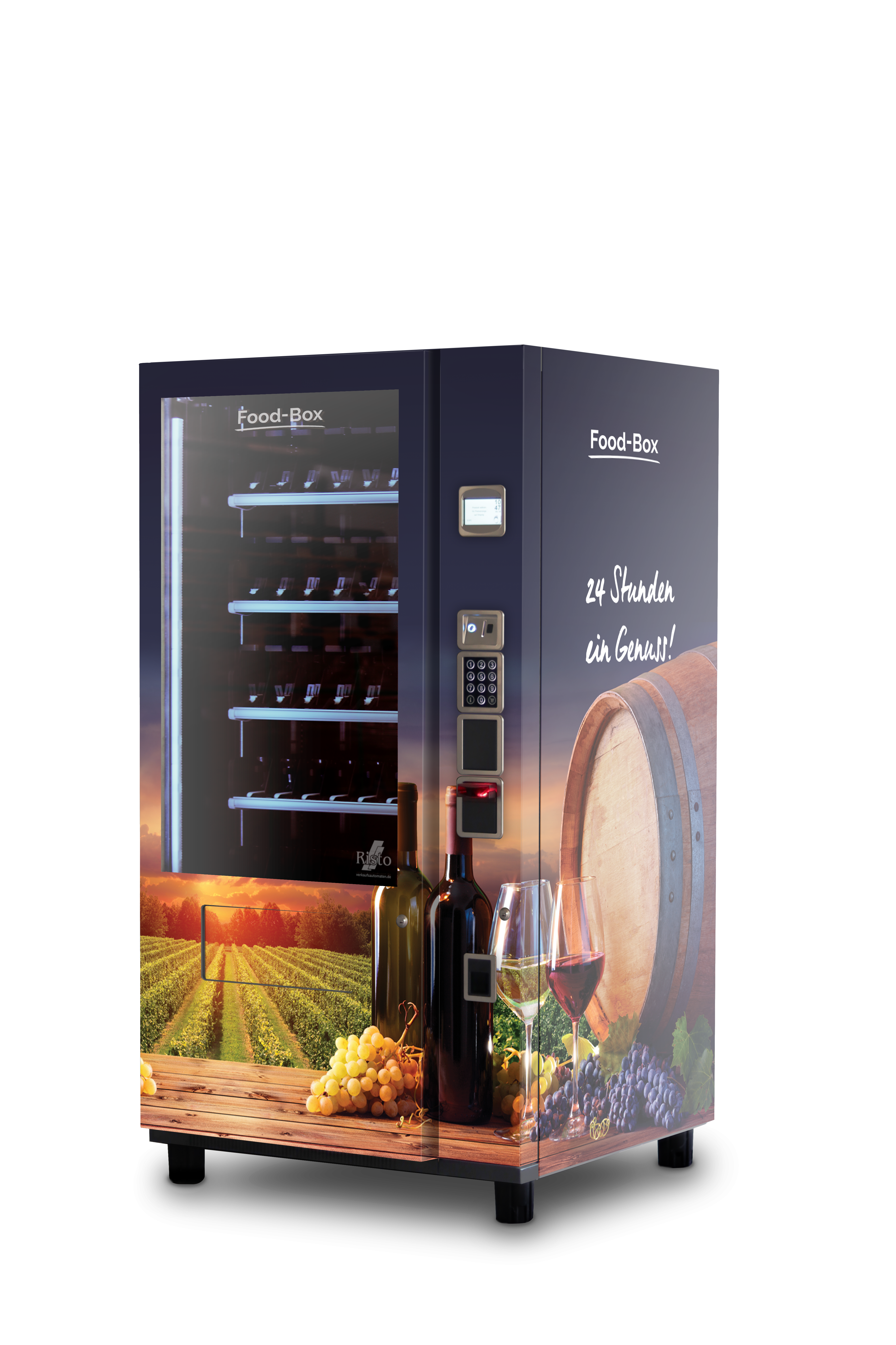 Weinautomat Design Wein Sonnenuntergang