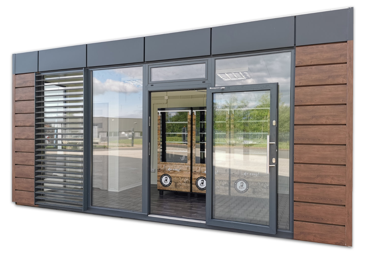 Hofladen mit Verkaufsautomaten bzw. Automaten im Container